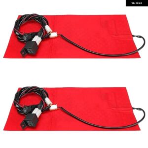 2X 25W 12V 汎用 オートバイ バイク ATV シート ヒーター付き クッション 冬用 ウォーマー 防水 パッド ヒーター パッド マット