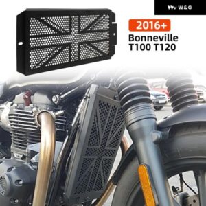 トライアンフ BLACK T120 T100 SPEED TWIN STREET CUP TWIN 2017+ バイク ラジエーター ガード グリル カバー タンク