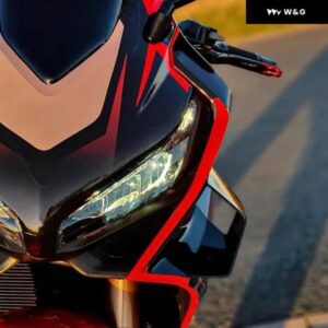オートバイ バイク フロント フェアリング ウィングレット エアロダイナミックウィングシェルカバー CBR650R 2019-2024アクセサリー - Matt　Black