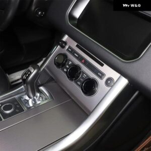 ランドローバー レンジローバー スポーツ ヴォーグ オートバイ バイク オグラフィー 2014-2017 車用 エアコン ボリュームノブカバー 車内アクセサリー - Silver(4　pcs)