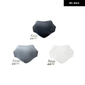 オートバイ バイク フロントガラス アクセサリー で傷に強い ウィンド ディフレクター スポイラー プロテクター SV650 2016交換用 - grey