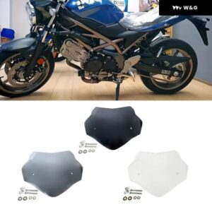 オートバイ バイク フロントガラス アクセサリー で傷に強い ウィンド ディフレクター スポイラー プロテクター SV650 2016交換用 - Clear