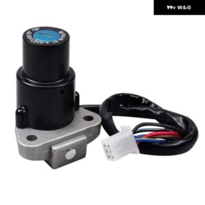 バイク イグニッション スイッチロック シリンダー 燃料ガスキャップカバー ロックキーセット カワサキ KLR650 1987-2007