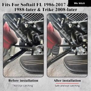 オートバイ バイク ヒールトゥ レバー シフト ペグ リア レバー シフター ペダル付き ソフテイル ファットボーイ ロードグライド トライク 2個 - Black