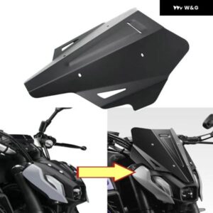 オートバイ バイク フロントガラス ウインドスクリーン ヤマハ MT07 MT-07 FZ07 2021-2024 オートバイ バイク ウィンド ディフレクター - Black