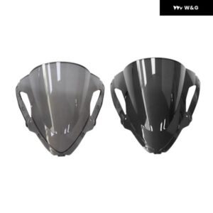 オートバイ バイク フロントガラス スペアパーツ プロ仕様 取り付け簡単 プロテクター オートバイ バイク アクセサリー ウィンド ディフレクター カワサキ - GRAY