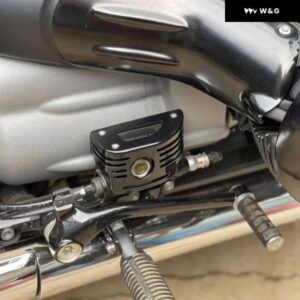 オートバイ バイク リアブレーキフルード リザーバー キャップカバー ガード プロテクター BMW R18 クラシック トランス コンチネンタル R18B - Silver