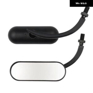 汎用 バイク M10バックミラー クラシック レトロ スポーツスター ソフテイル エレクトラグライド ツーリング - Black