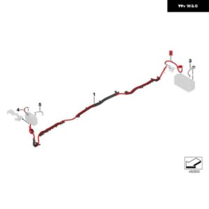 プラスバッテリーケーブル 61128796155 BMW 3 4シリーズ G20 G21 G22 G23 2019-2022 部品 バッテリーリード 61128704706 カスタムパーツ ア - red