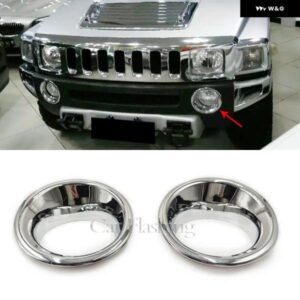 2個 フォグランプ フォグランプ カバー トリム ハマー H3 2006-2010 H3T 2009-2010 フロントバンパー フォグランプ 穴カバー アクセサリー