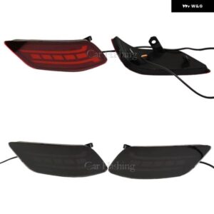 車 LED スバル フォレスター 2019-23 リアバンパー リフレクターライト テールシーケンシャルウインカーブレーキランプ カスタムパーツ ア - Smoke　Model　A