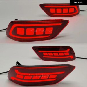 車 LED スバル フォレスター 2019-23 リアバンパー リフレクターライト テールシーケンシャルウインカーブレーキランプ カスタムパーツ ア - Red　Model　B