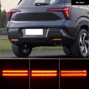 LED リアバンパー ランプ 三菱 XFORCE 2023 2024 ブレーキライト ウィンカー バックアップリフレクター ランプリバース テールライト カス - Smoke　A