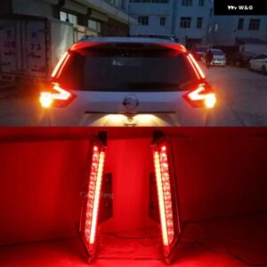日産 エクストレイル X-TRAIL X トレイル ローグ 2014 - 2020 LED DRL リアバンパー テールライト フォグランプ ブレーキライト 信号 ラン - Chrome　frame