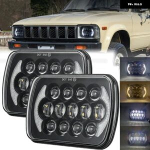 2PC 105ワット DRL 7X6 5X7 LED ヘッドライト ジープ ラングラー YJ チェロキー XJ H4 プラグ H6054 ヘッドライト H5054 6052 カーアクセサ