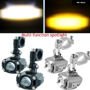 汎用 超高輝度スポットライト BMW オートバイ LED 補助 フォグライト ドライビングランプ BMW R1200GS/ADV K1600 R1200GS R1100 カスタムパ - Flash　set　B