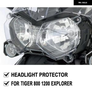 オートバイ ヘッドライト プロテクターライト カバー ガードアクリルトライアンフタイガー 800 XC XCX XCA XR XRX 2011-2018 TIGER1200 カ