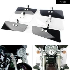 1ペア バイク ウィンドフォークエアディフレクター ホンダ VT1100C2 750 2000-07 ヤマハ スズキ カワサキ VN1500D バルカン カスタムパーツ