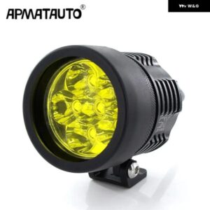 オートバイ ヘッドライト 6000LM ホワイト 6000 K イエロー 3000 K T6 XML チップ LED フォグスポットヘッドランプスポットライト 防水 バイ
