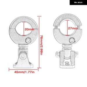 汎用 オートバイ LED 補助 フォグランプ ブラケット ホルダー R1200GS F800GS F700GS F650 K1600 に適用 20-27MM 28-32MM カスタムパーツ - 28-32mm　black