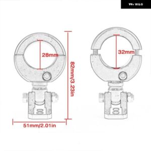 汎用 オートバイ LED 補助 フォグランプ ブラケット ホルダー R1200GS F800GS F700GS F650 K1600 に適用 20-27MM 28-32MM カスタムパーツ - 28-32mm　silver