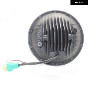 1PSC 7インチ 5D 超高輝度 75ワット 7インチ LED ヘッドランププロジェクター ヘッドライト DRL ジープ ラングラー オートバイ オートバイ - black