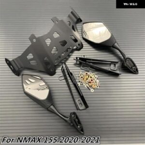 ヤマハ N-MAX155 2020 2021 オートバイ スタンド GPS ブラケット 携帯電話 ナビゲーションプレートホルダーリアビューミラー カスタムパー