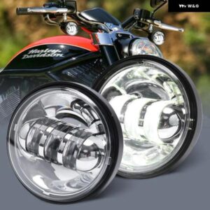 1ペア 4.5インチ LED フォグランプ オートバイ LED ランプ ランニングライト フォグライト ハーレー ダビッドソングライド FLHTC FLHT FLHT - Black