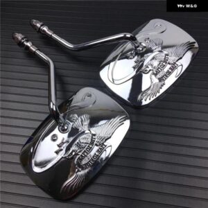 オートバイ 金属イーグルバックミラー ハーレー スポーツスター 1200 ファットボーイ V ロッド ソフテイル ダイナツーリング ロードキング