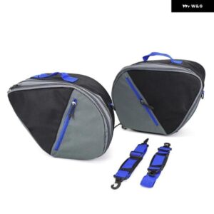 ブルー/レッド オートバイ ライナーインナーキャリア 収納 サイドバッグ 2個 ヤマハ トレーサー 9 トレーサー 900/GT 2020-23 カスタムパー - Blue