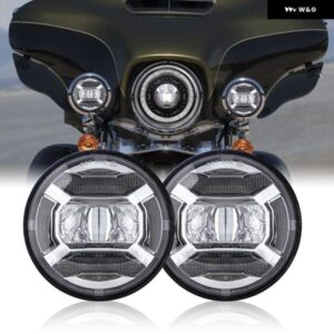 2個 4.5インチ LED フォグ補助スポットランプブラック 4 1/2インチ オートバイ フォグランプ ハーレー 30ワット 防水 4.5インチ フォグラン