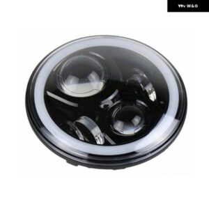 ホンダ CB 400 CB 1300 ホンダ ホーネット ヘッドライト 7インチ LED オートバイ ヘッドライト DRL ハロー 75ワット ラウンド LED カスタム - Chrome　no　Halo