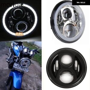 ホンダ CB 400 CB 1300 ホンダ ホーネット ヘッドライト 7インチ LED オートバイ ヘッドライト DRL ハロー 75ワット ラウンド LED カスタム