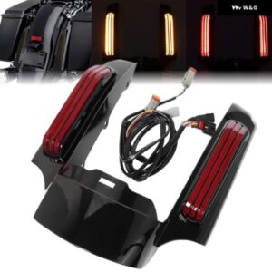 オートバイ リアフェンダー エクステンションフェイシア LED テールライト ハーレー ツーリングエレクトラグライド ストリート ロードグライ