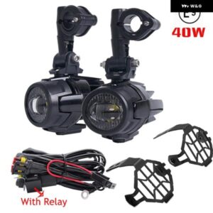 補助ライト ホンダ BMW R1200GS アドベンチャー F800GS F700GS F650 K1600 フロント フォグライト LED ドライビングライト オートバイ 部品 - Gold　set　A