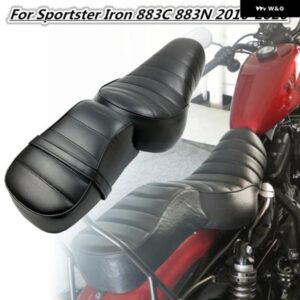 オートバイ 革ソロシート ドライブサドル前席リア 助手席 スポーツスター アイアン 883 XL883N 2016-2020 2017 2018 カスタムパーツ アクセ