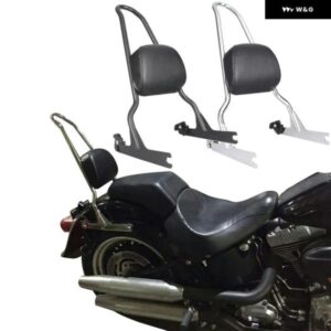 オートバイ ピリオンシート リアシーシーバーバックレスト ハーレー ソフィテールモデル 2006-2010-15 ブラック カスタムパーツ アクセサリ
