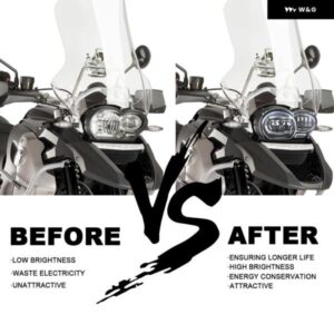 110ワット LED フロント ヘッドライト BMW R1200GS ADV 38322 オイルクーラー オートバイライト カスタムパーツ アクセサリー 交換用部品 - Yellow　light