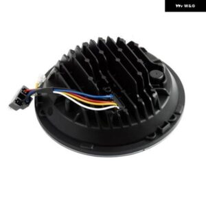 1セット DRL 7インチ LED ヘッドライト 汎用 7インチ ラウンド オートバイ ハウジングブラケット ホルダーカフェレーサー ホンダ ヤマハ カ - Set　2　Chrome