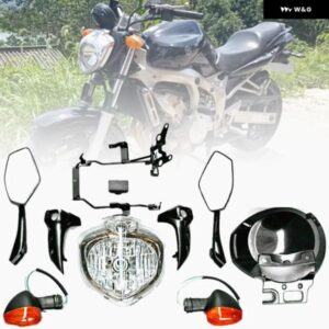 ヤマハ FZ6 2004 2005 2006 FZ6S FZ6N オートバイ ヘッドライトセット フロントウィンカーライト ミラー キット カスタムパーツ アクセサリ