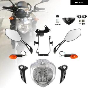 ヤマハ FZ6 2007 2008 2009 2010 FZ6S FZ6N オートバイ ヘッドライト アクセサリーフロントウィンカーライト ミラー キット カスタムパーツ