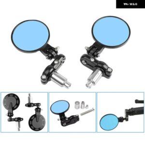 汎用折りたたみ式バーエンドサイドミラー ミラー 6.6CM 左右 バイク用