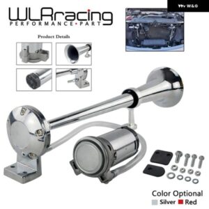 12V 車用エアホーン 150DB 超大音量 汎用 ホーン シングルトランペットコンプレッサー 17インチ 180ヘルツホーン 車 トラック ボート オートバイ バイク - red