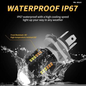 オートバイ バイク ヘッドライト LED H4 電球 HI/LO ビーム 2016 3570SMD モト LED オートバイ バイク ランプ 6500K ホワイト アンバー デュアルカラー 8000 - H4　White