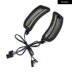 オートバイ バイク ホワイト トレーサー ヘッドライト ベント アクセント LED ソフテイル ローライダー ST エルディアブロ FXRST FXLRST 2022-2024 - Black