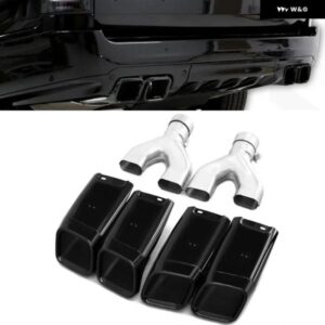 2個 SVO クワッド排気テール パイプ チップ レンジローバー L405 2013-2017 オートバイ バイク オグラフィー マフラーチップ ノズル テール パイプ