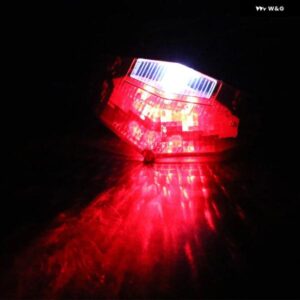 オートバイ バイク シグナル インジケーター ストップ ブレーキライト ウィンカー 11 LED テールライト モトアクセサリー - GRAY