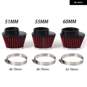 汎用 51MM/55MM/60MM エア フィルター クリーナー オーバルラウンドテーパーコーンクランプ オートバイ バイク 車ミニ オートバイ バイク OFI100 - 2inch　51mm3