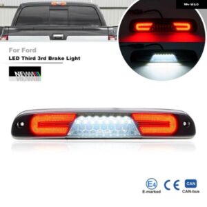 スモークサード ブレーキライト 1999-2016 フォード スーパーデューティ F250 F350 F450 F550 レンジャー LED ストロボストップランプ ホワイト