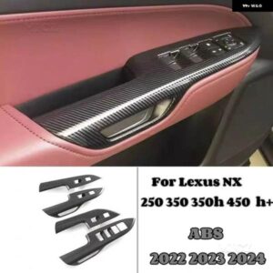 レクサス NX 250 350 350H 450H+ 2022 2023 2024 カーボン ABS カーウィンドウ コントロール パネル ガラスリフター スイッチ トリム オート スタイリング
